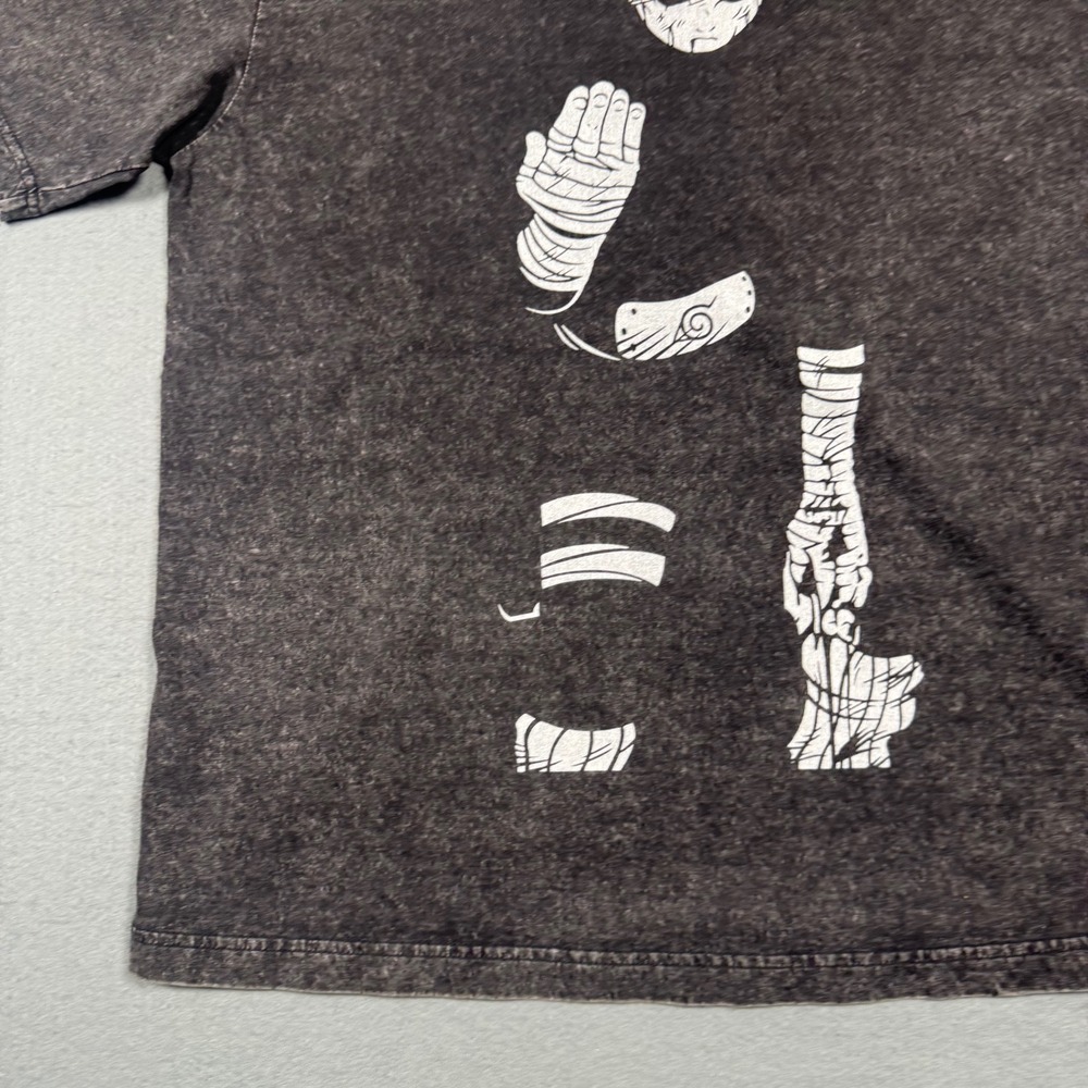 Naruto Rock Lee Graphic T-Shirt Mens Large Black Acid Wash Anime Tee - Picture 11 of 12